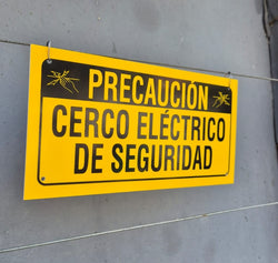 Señal Precaución de Cerco Eléctrico Genérica