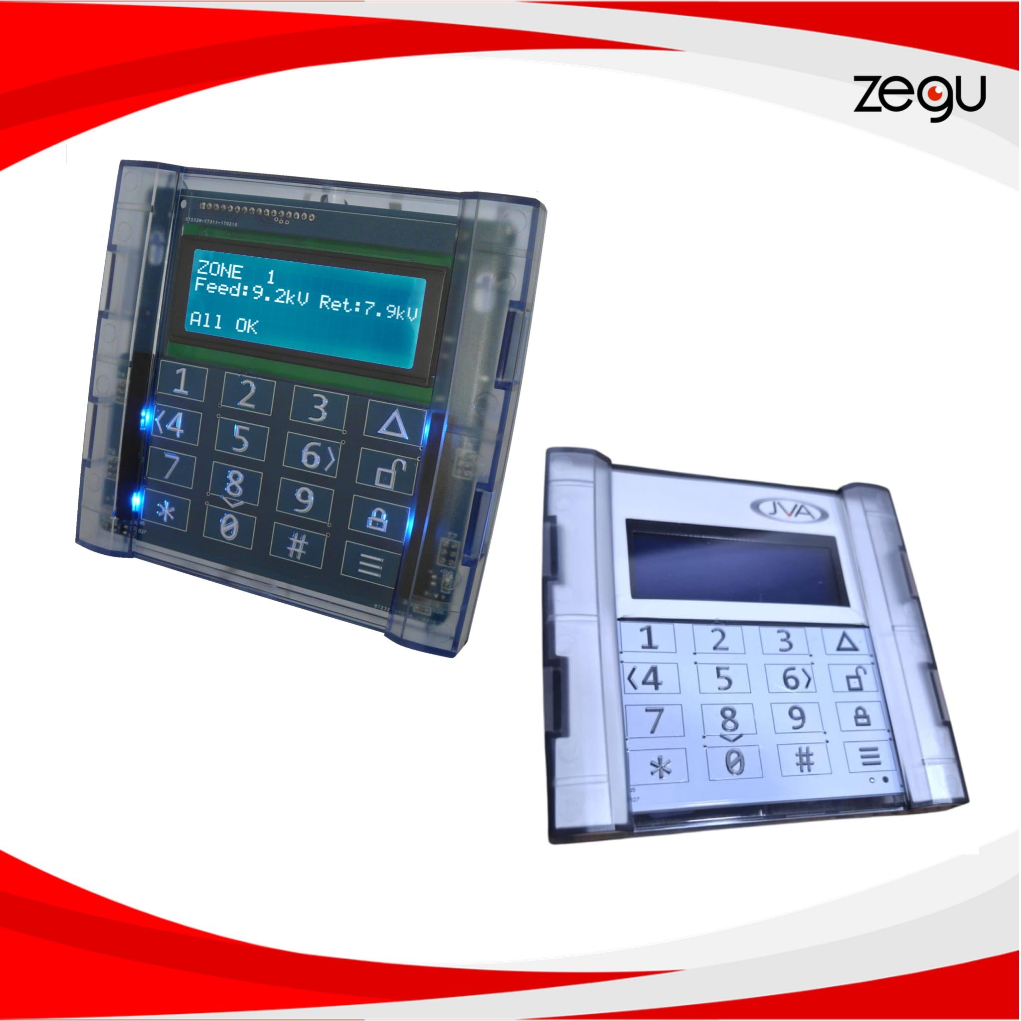 Teclado LCD JVA para energizadores Serie Z - Zegu Productos de Seguridad